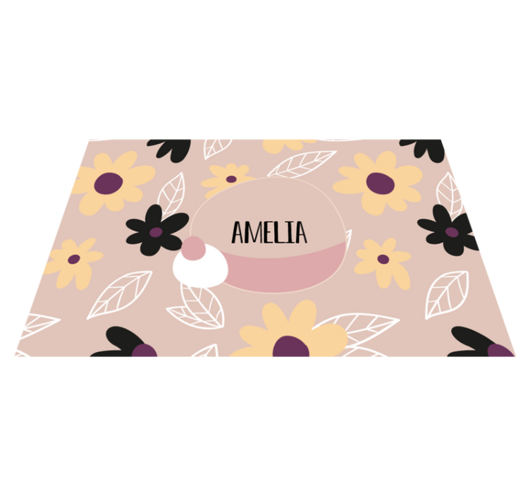 Személyre szabott növényi mintás tányéralátétek gyermekek - TenStickers