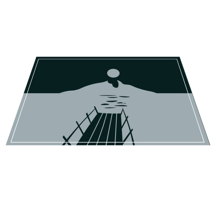 Modern tányéralátétek híd a víz felett - TenStickers