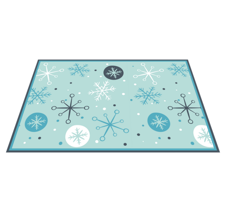Kék és fehér hópelyhek karácsonyi alátétek - TenStickers
