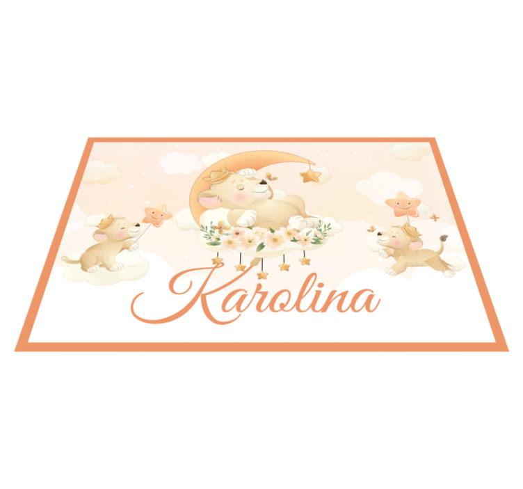 Szeszélyes oroszlánkölykök tányéralátétek gyermekeknek - TenStickers