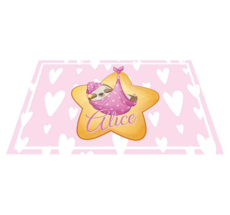 Lajhár a csillagban tányéralátétek gyermekeknek - TenStickers