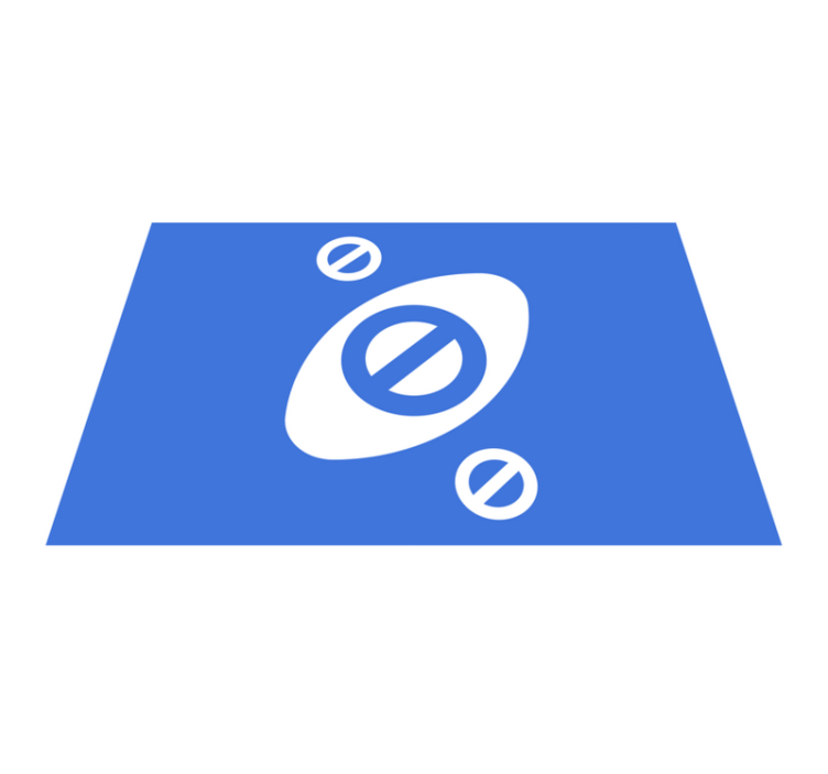 Modern tányéralátétek minimalista kék akcentussal - TenStickers