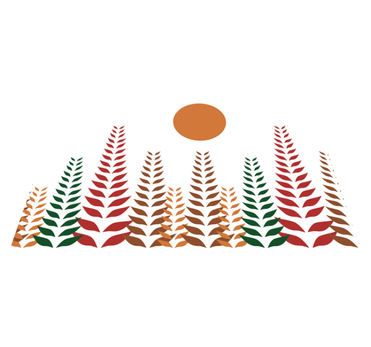 Modern tányéralátétek stílusos levélmintával - TenStickers