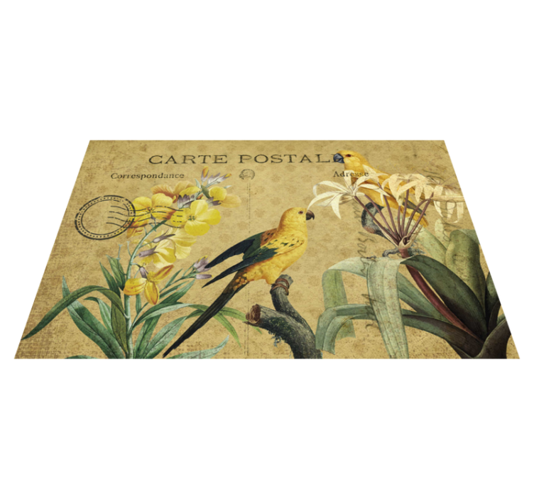 Vintage virágos légi Üdvözlőlap tányéralátétek eredeti - TenStickers