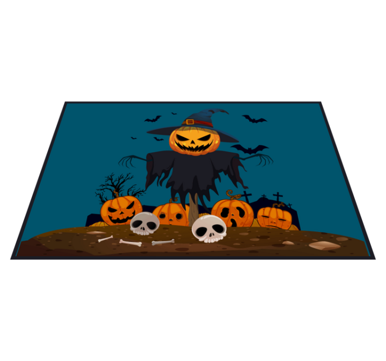 Tányéralátétek halloween - madárijesztő tök horror - TenStickers