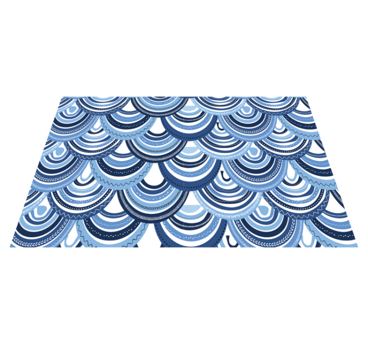 Kék pikkelyek hal mintás absztrakt alátétek - TenStickers