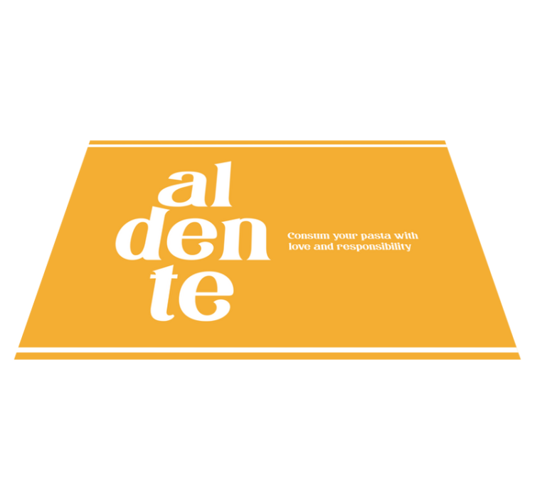 "al dente" idézet narancssárga alátétek - TenStickers
