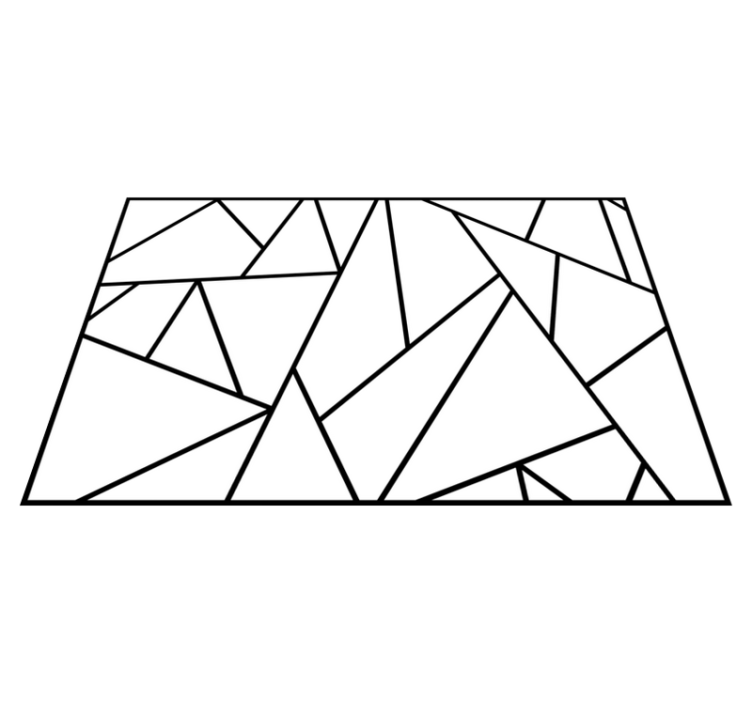 Geometrikus fekete vonalak tányéralátétek modern - TenStickers