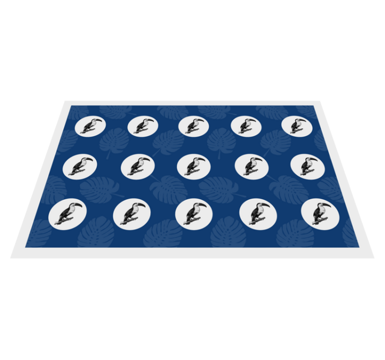 Afrikai stílusú kék madár design vinil alátétek - TenStickers