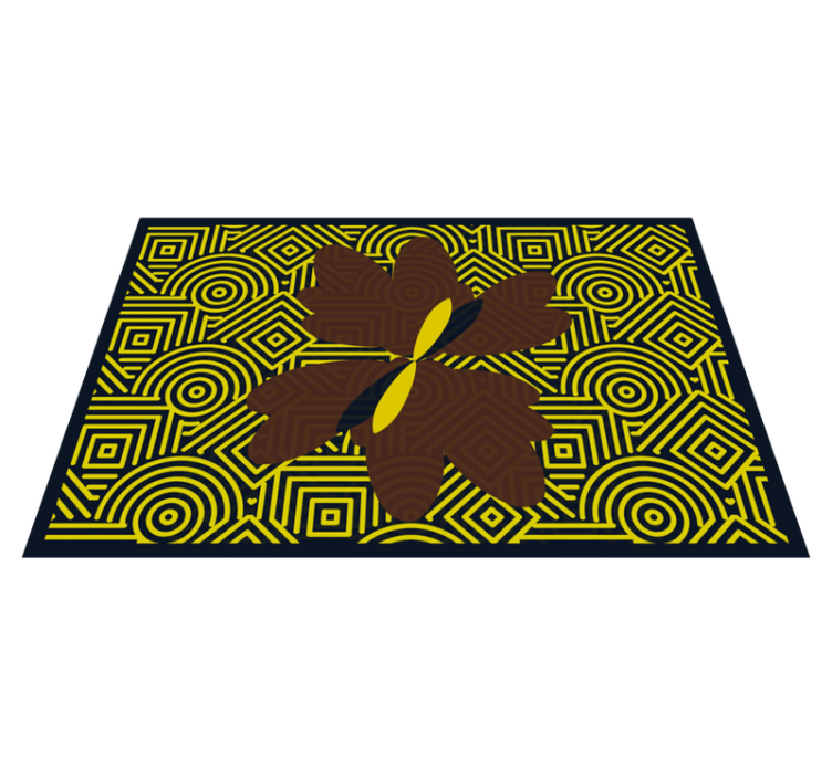 Absztrakt geometrikus virág tányéralátétek struktúra - TenStickers