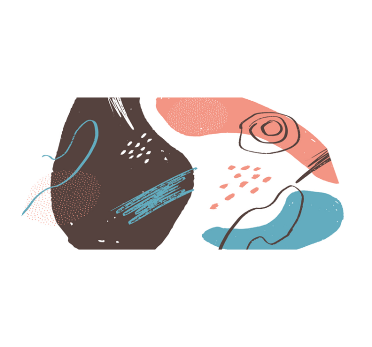 Élénk absztrakt formák tányéralátétek modern - TenStickers