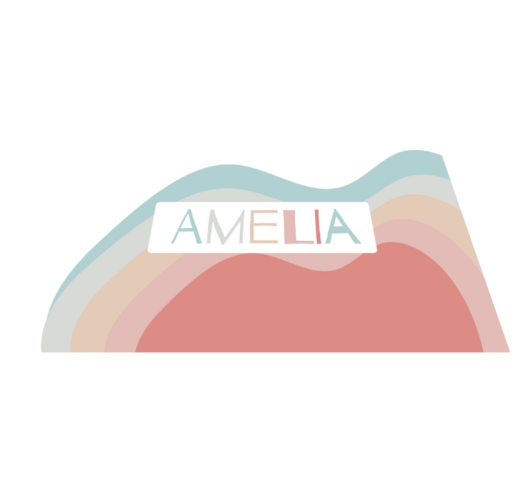 Színes név személyre szabott tányéralátétek - TenStickers