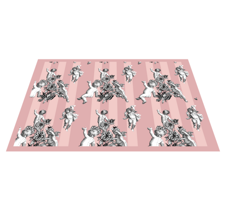 Angyali kisdedek virágos tányéralátétek eredeti - TenStickers