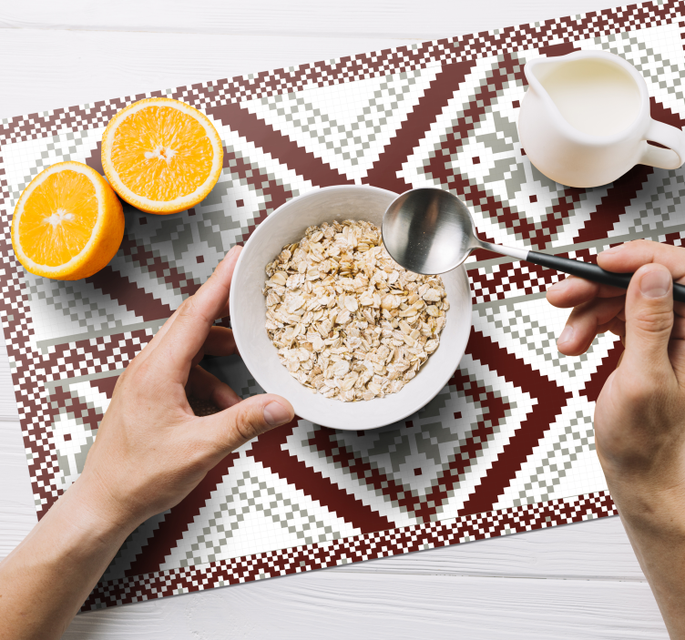 Geometrikus textúrált mintázat tányéralátétek struktúra - TenStickers