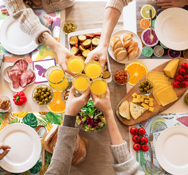 Citrus gyümölcsös díszítés tányéralátétek eredeti - TenStickers