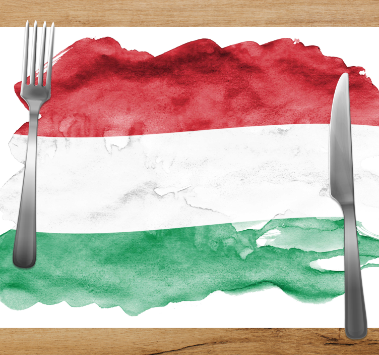 Akvarell magyar zászló modern alátétek - TenStickers