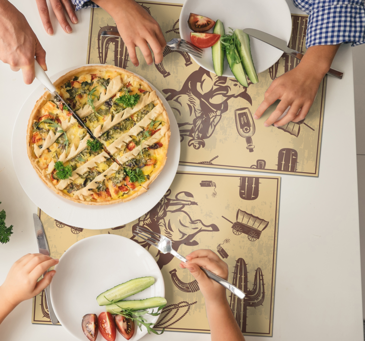 Cowboy lovaglás egy bika gyermekek teríték - TenStickers