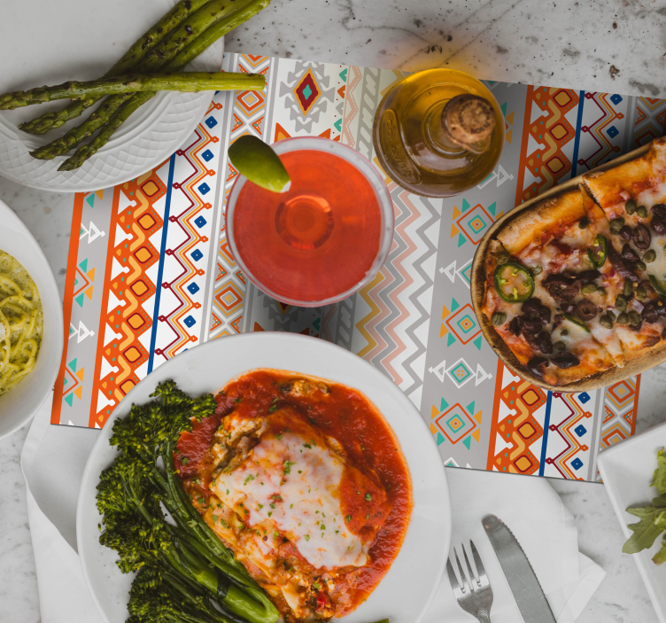 Bohém stílusú mintás texturált alátétek - TenStickers