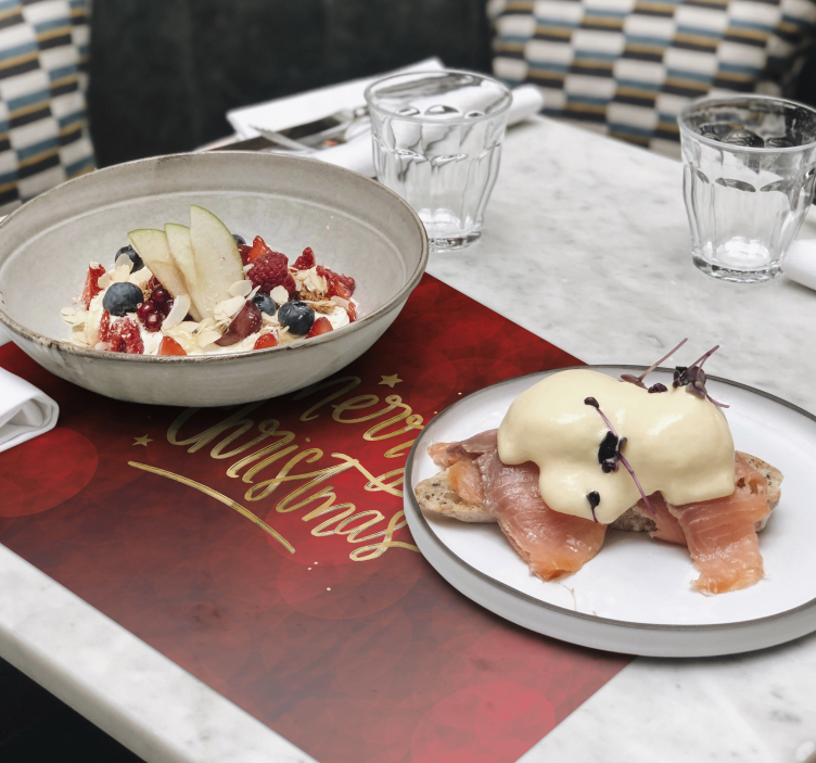 Boldog karácsonyt piros karácsonyi alátéteken - TenStickers