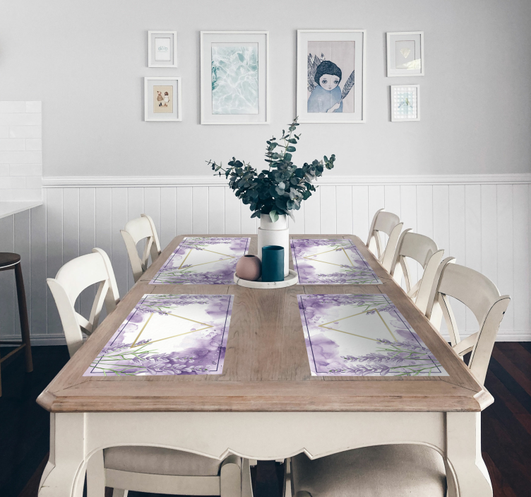 Digitális levendula háromszög alátétek - TenStickers