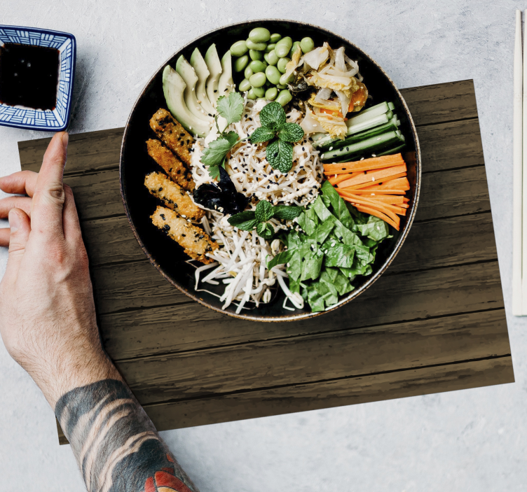 Fa mintás texturált alátétek - TenStickers