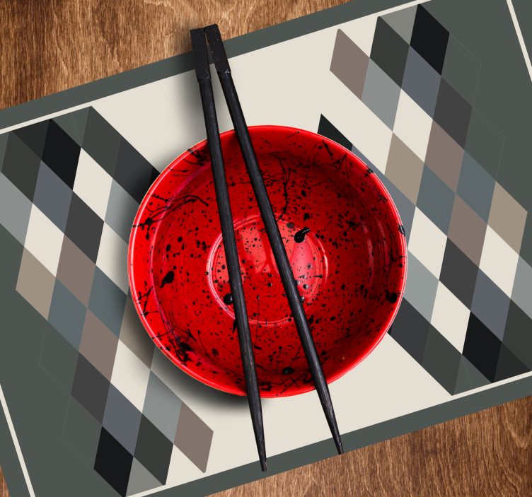 Geometrikus mintás felület tányéralátétek modern - TenStickers