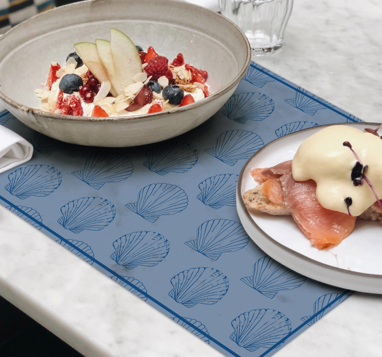 Kagyló kék színű kagyló alátétek - TenStickers