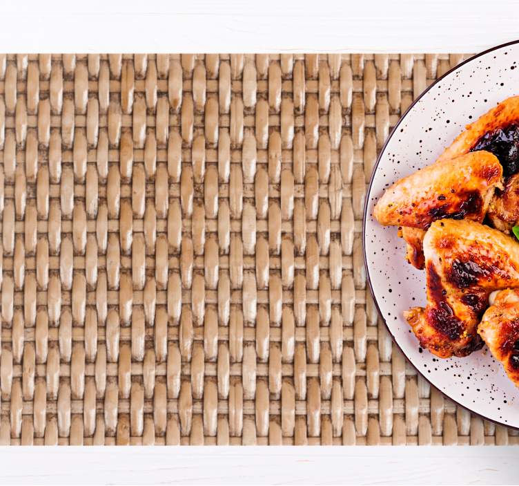 Klasszikus természetes szál textúrájú alátétek - TenStickers