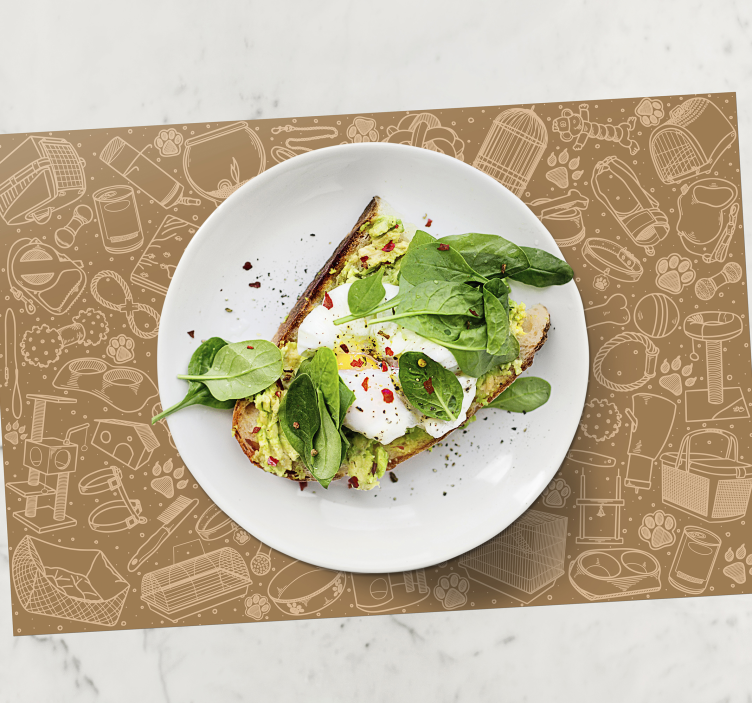 Különböző állateledel éttermi alátétek - TenStickers