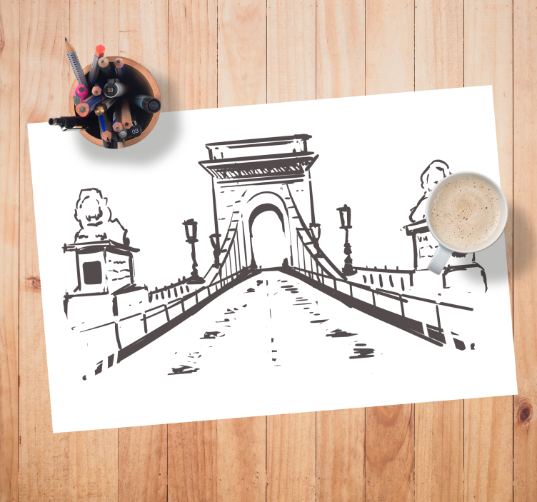 Lánchíd budapest elegáns teríték - TenStickers