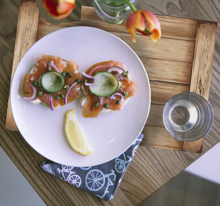 Modern fa mintás texturált alátétek - TenStickers