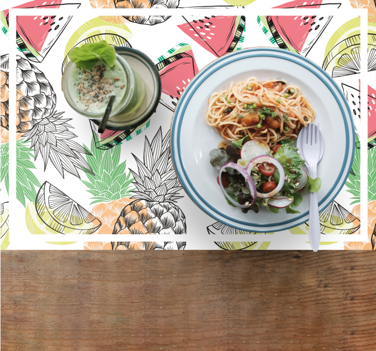 Nyári gyümölcs színes minta modern helytakarók - TenStickers