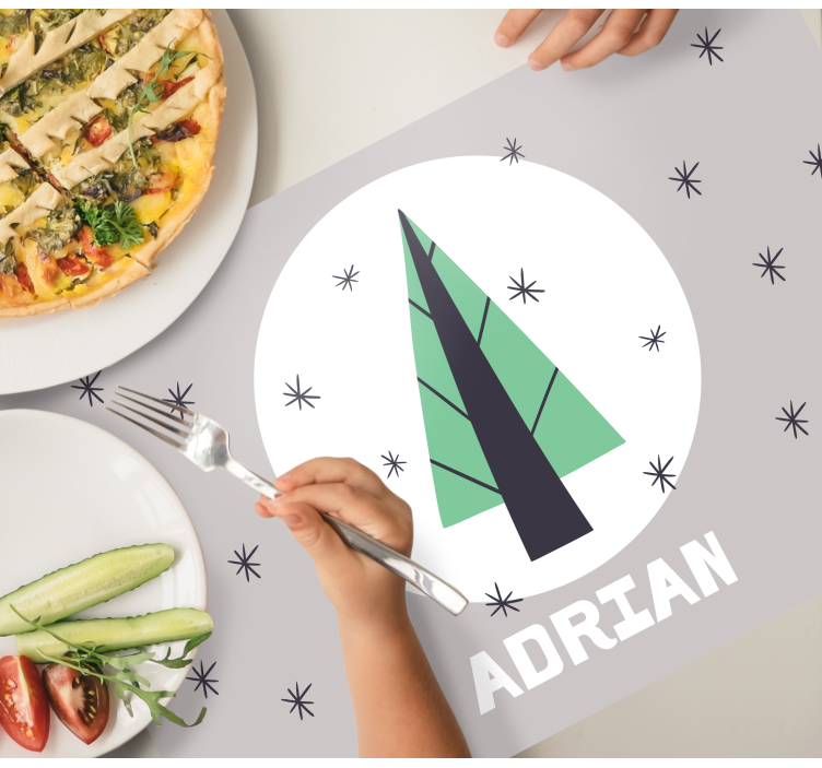 Személyre szabott karácsonyfa karácsonyi alátétek - TenStickers