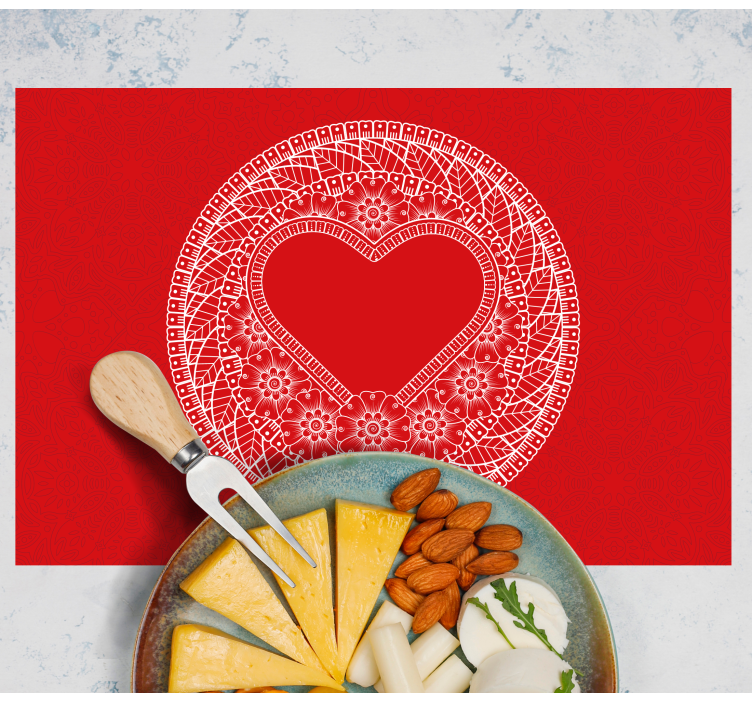 Szív mandala eredeti helytakarók - TenStickers