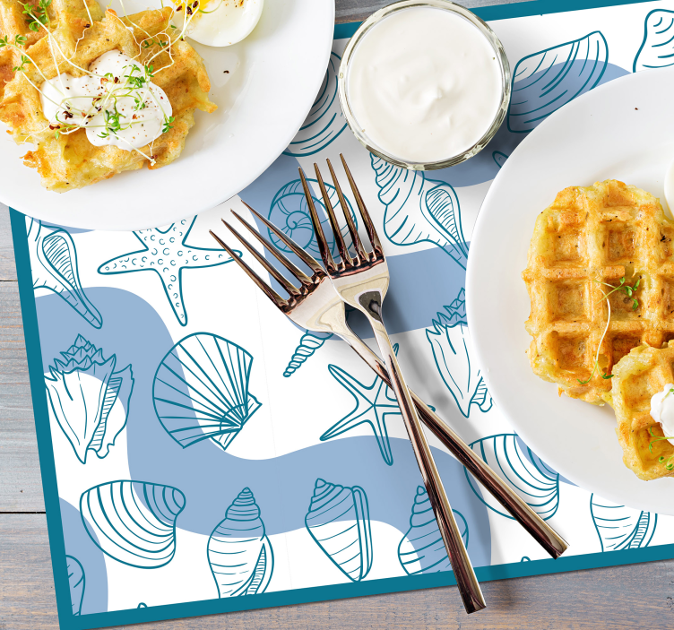 Kagylók minták kagyló alátétek - TenStickers