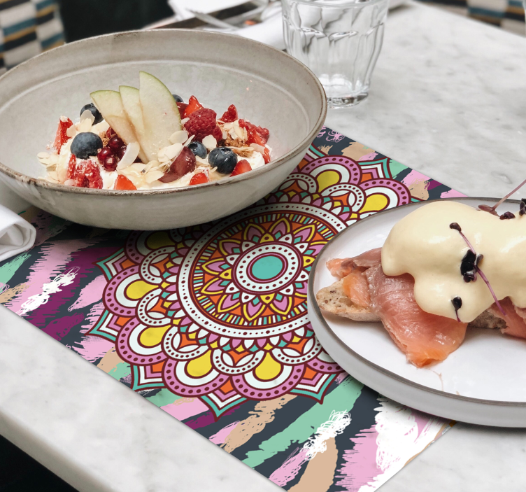 Többszínű mandala eredeti helytakarók - TenStickers