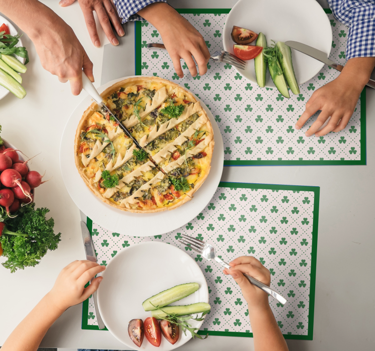 Zöld vintage mintás eredeti helytakarók - TenStickers