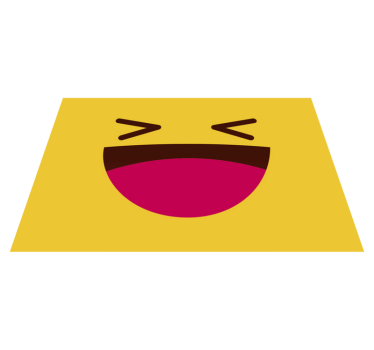 Modern emoji nevető arc gyermekek vinyl placemats - TenStickers