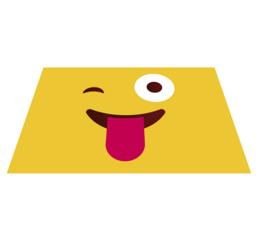 Modern emoji kacsintó arc gyermekek vinyl placemats - TenStickers