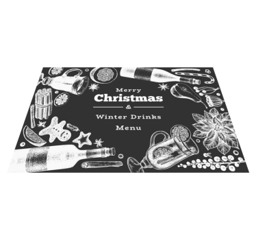 Karácsonyi menü étterem vinyl placemats - TenStickers