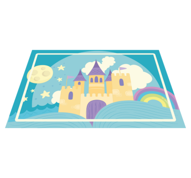 Hercegnő palota gyerekeknek gyermek teríték - TenStickers
