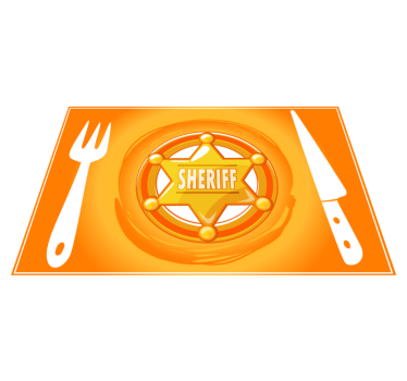Sheriff csillag téma tányéralátétek eredeti - TenStickers