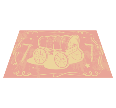 Eredeti tányéralátétek vintage kocsi illusztrációval - TenStickers