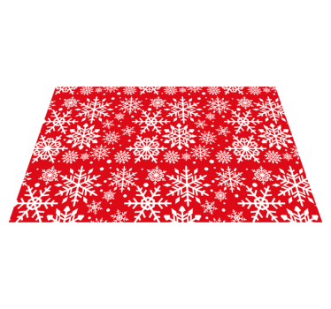 Piros hópelyhek karácsonyi vinyl placemats - TenStickers