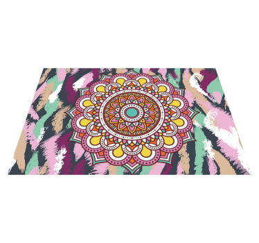 Többszínű mandala eredeti bakelitlemezek - TenStickers