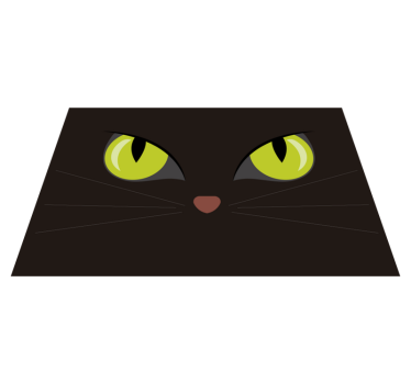 Ijesztő fekete halloween macska halloween asztali szőnyeg - TenStickers