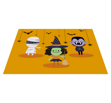 Boldog boszorkány múmia és vámpírok halloween asztali szőnyegek - TenStickers