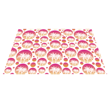 Tropical palm motívumok tányéralátétek eredeti - TenStickers