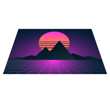Vintage és retro sun 70-es nap vinyl placemats - TenStickers