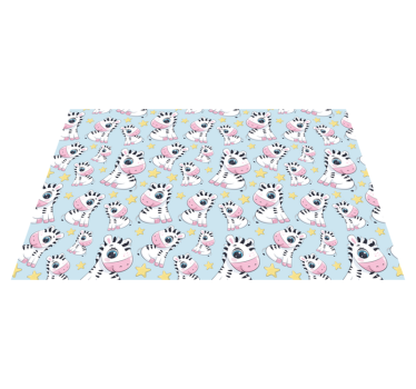 Aranyos zebra mintás tányéralátétek gyermekeknek - TenStickers